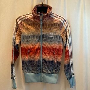 Adidas zip jacket XS zip front and pockets Feather graphic